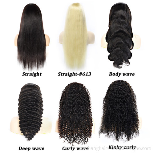 Vendedores de pelucas al por mayor Pelucas para el cabello humano para mujeres negras Vendedor de 20 pulgadas 150% Densidad 5x5 Peluces delantero de encaje